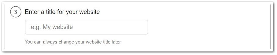 Give your website a name