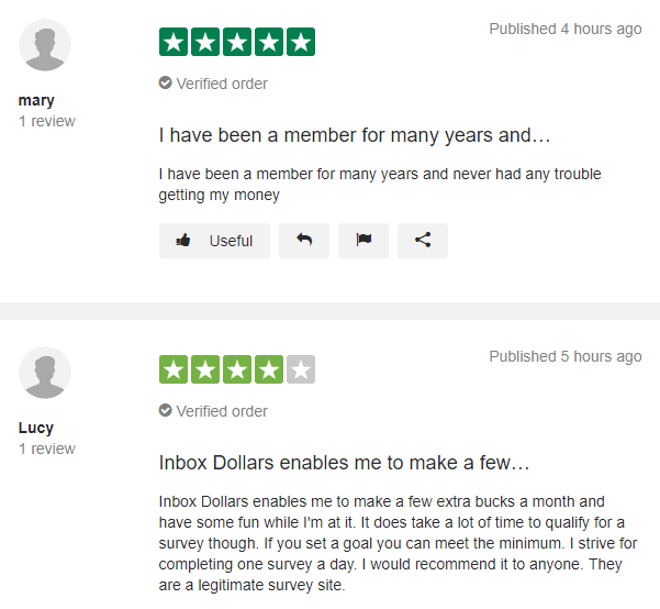 InboxDollars positive reviews