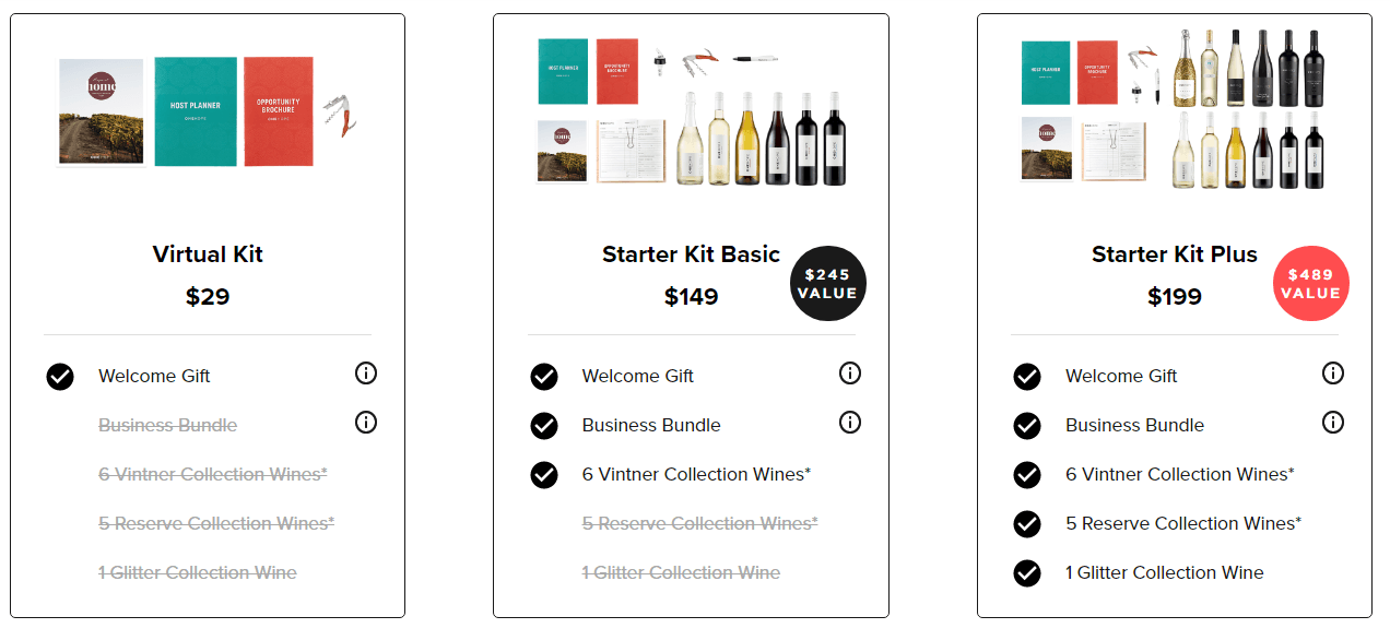 ONEHOPE Wine starter kits