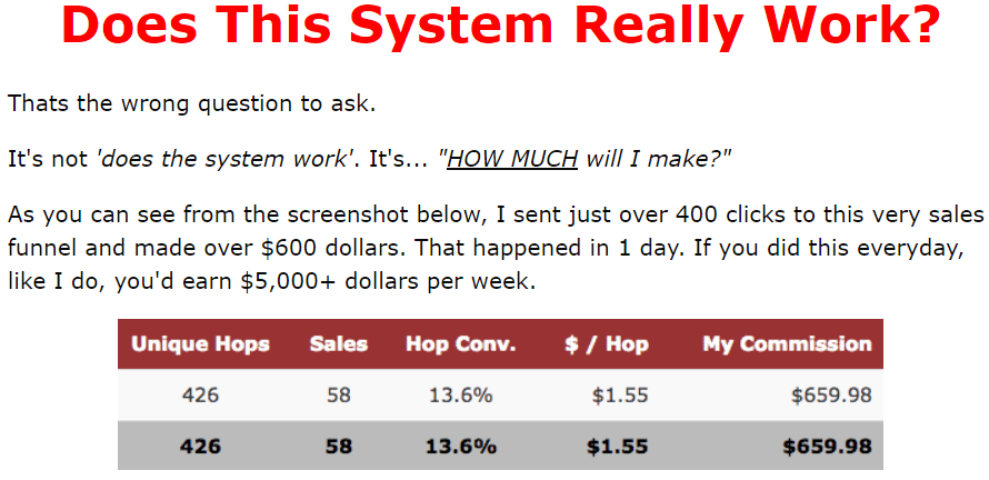 Does the $5K formula system really work