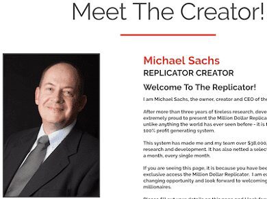 The Million Dollar Replicator review - Michael Sachs