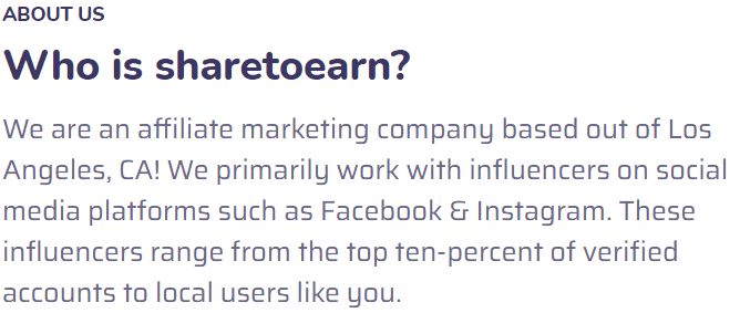 ShareToEarn Review - where they are located #2