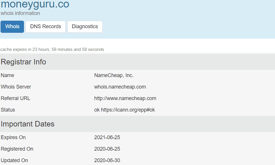 is moneyguro a scam - registration date