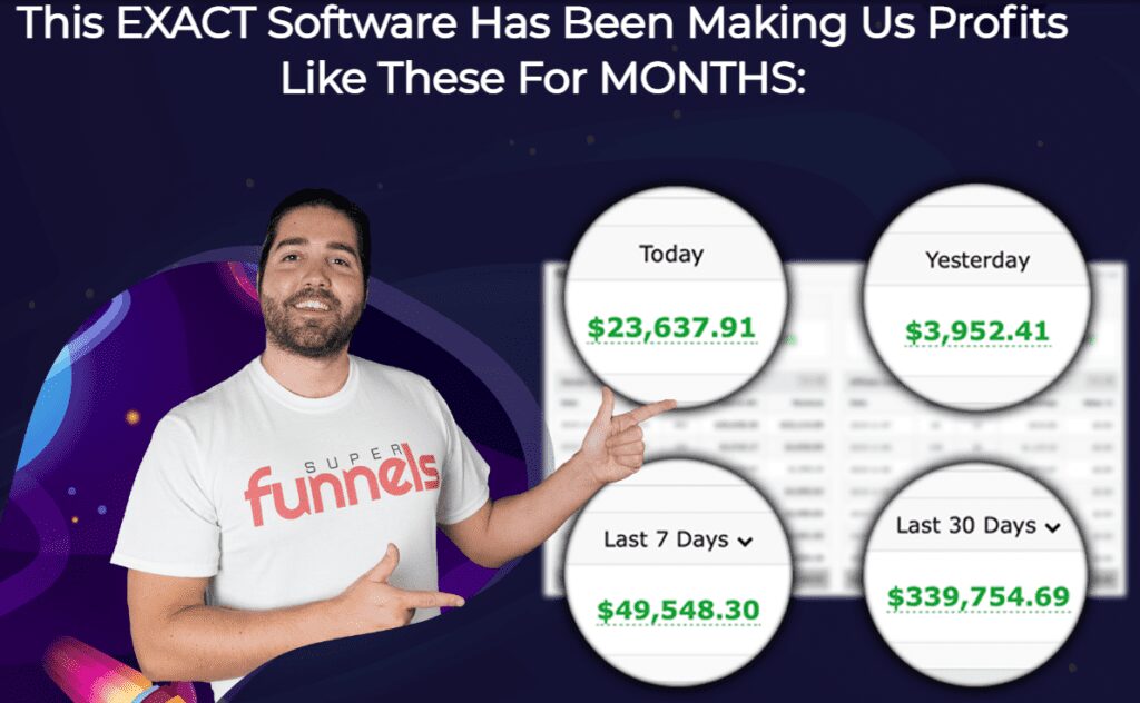 the super funnels review - Profits made with Super Funnels