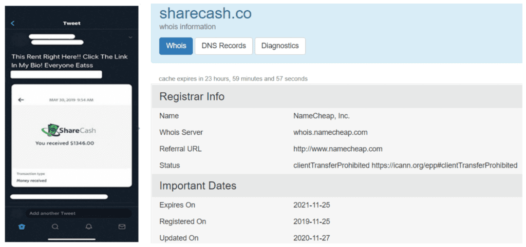 what is the sharecash scam - Fake payment-side