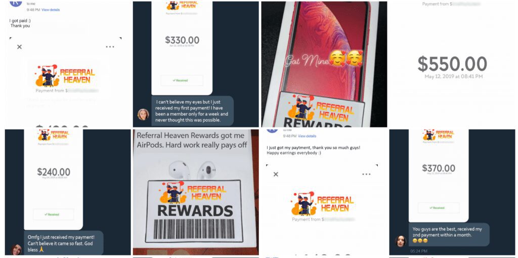 Referral heaven Review - Fake payment proof