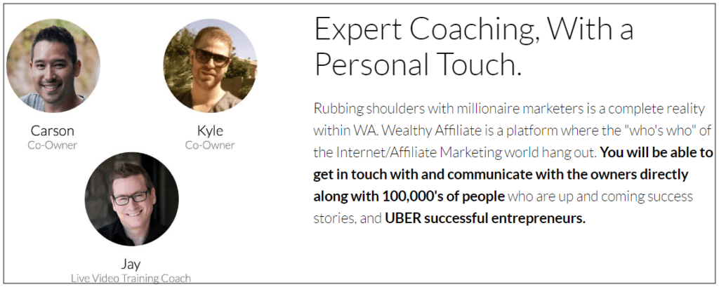 What about the wealthy affiliate community - Expert coaching