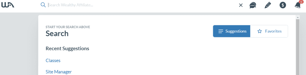 What about the wealthy affiliate community - help search bar main