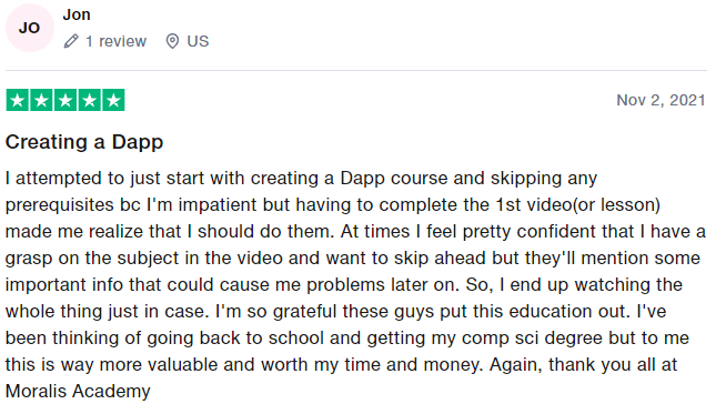 Review #3 from Trustpilot
