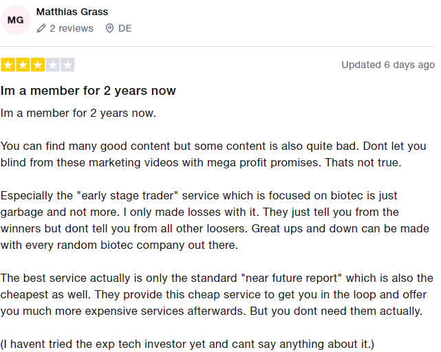 Near future report trustpilot review #2