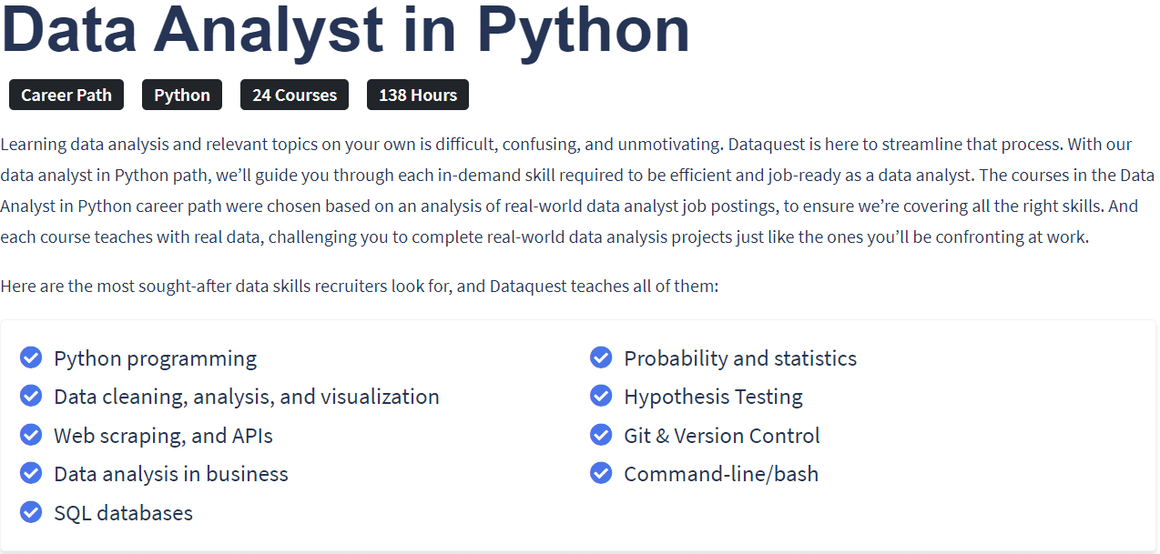 Data Analyst in Python