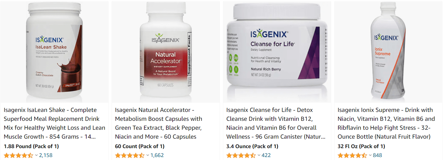 Isagenix products can be found all over the internet