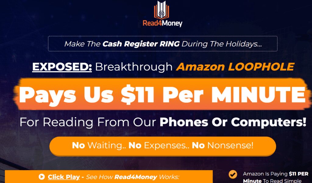 Read4Money login displayMain