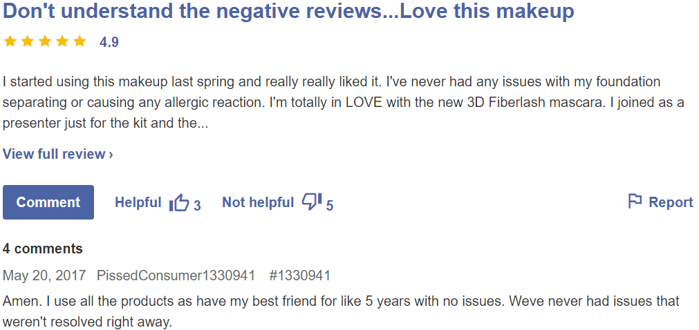 Good review for Younique Products #2