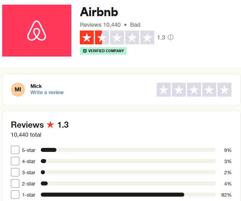 Humza zafar review - Trustpilot and airbnb